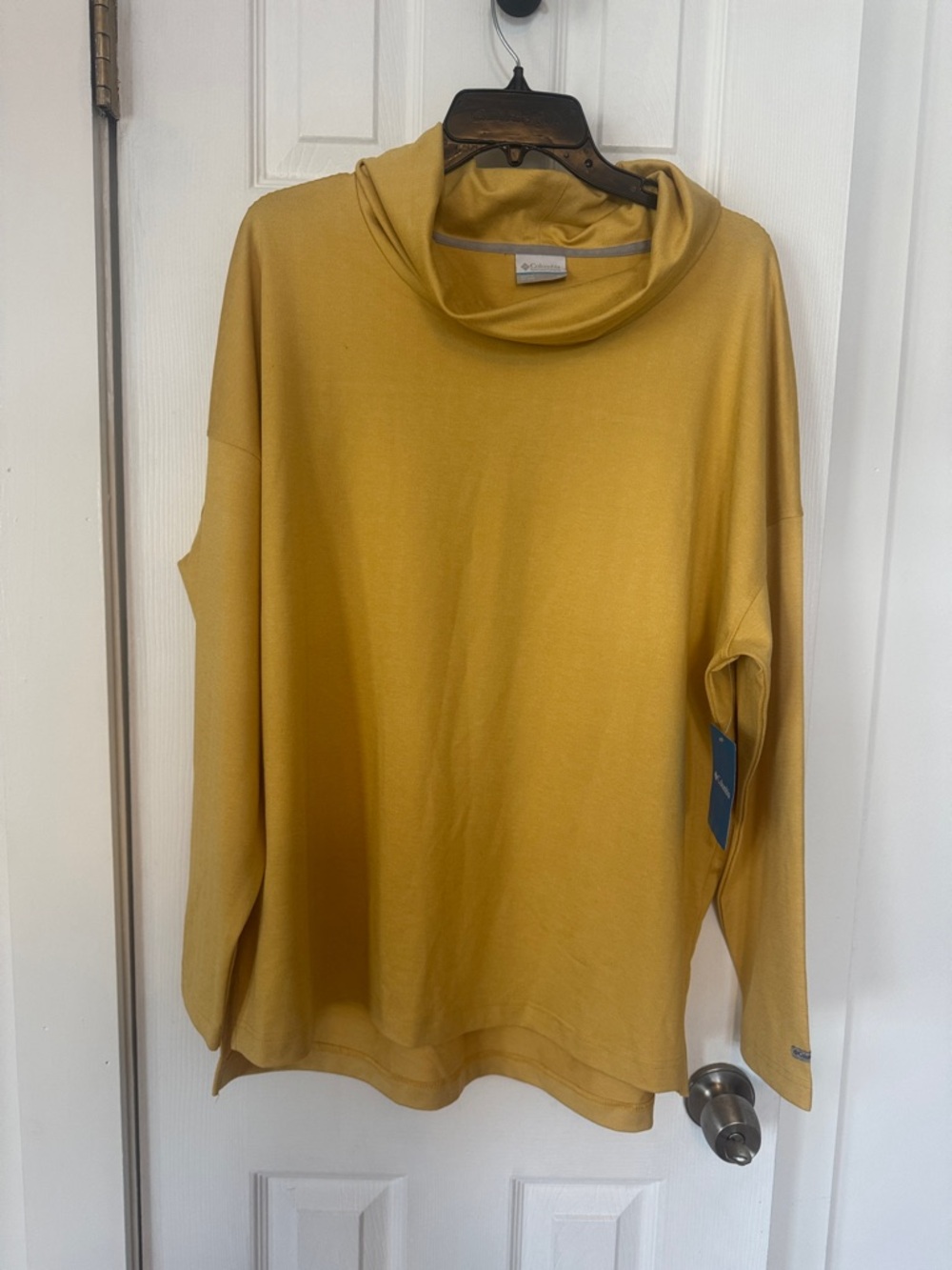 Columbia Mustard Yellow Cowl Neck Sweatshirt